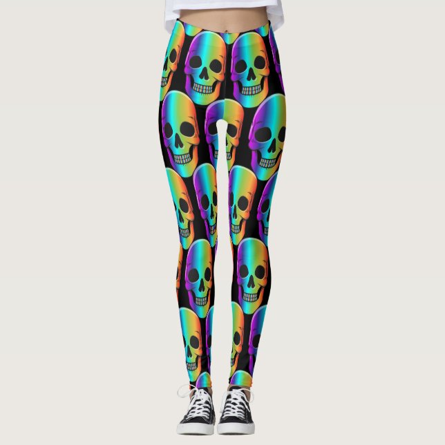 Psykedelisk humant skulltunder_Cove Leggings (Framsida)