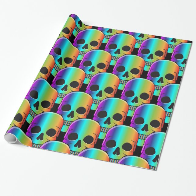 Psykedelisk humant skulltunder_Cove Presentpapper (Utrullad)