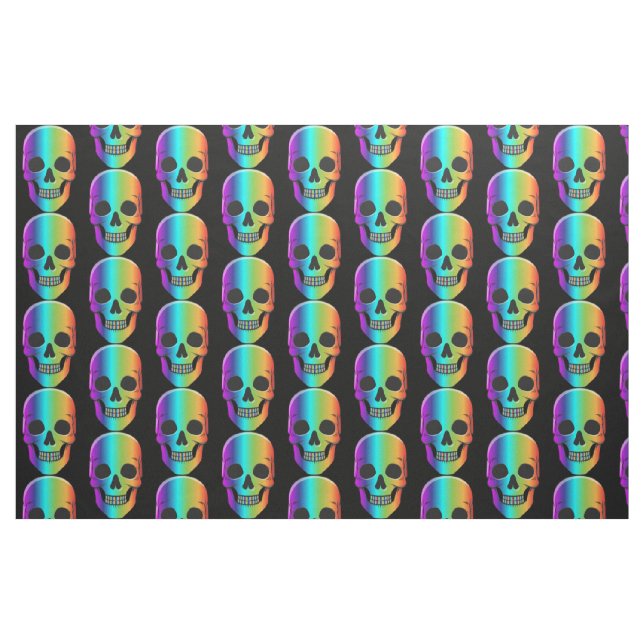 Psykedelisk humant skulltunder_Cove Tyg (Fat Quarter)