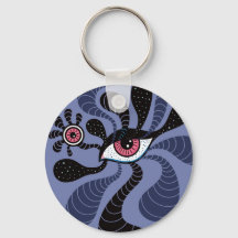 Psykedelisk Hypnotic Art Creepy Dubbla Rosa Öga