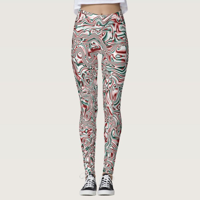 Psykedelisk jul leggings (Framsida)