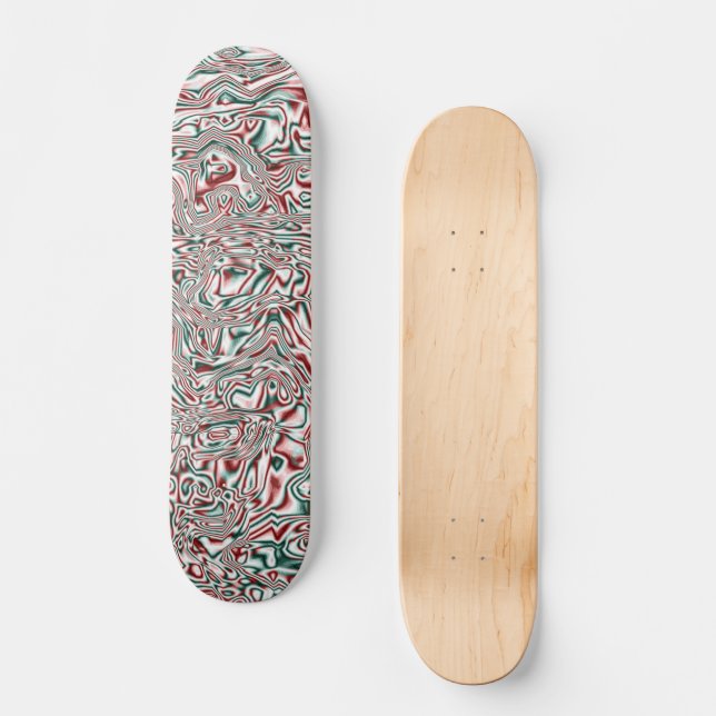 Psykedelisk jul mini skateboard bräda 18,5 cm (Framsida)