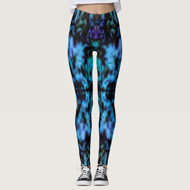Psykedelisk kaleidoskop mönster leggings (Framsida)