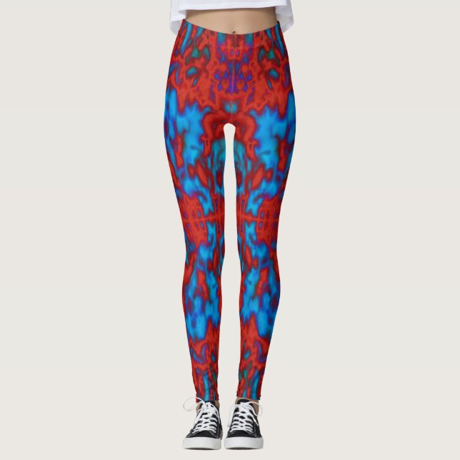 Psykedelisk kaleidoskop mönster leggings (Framsida)