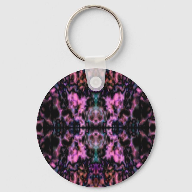 Psykedelisk kaleidoskop mönster nyckelring (Framsida)