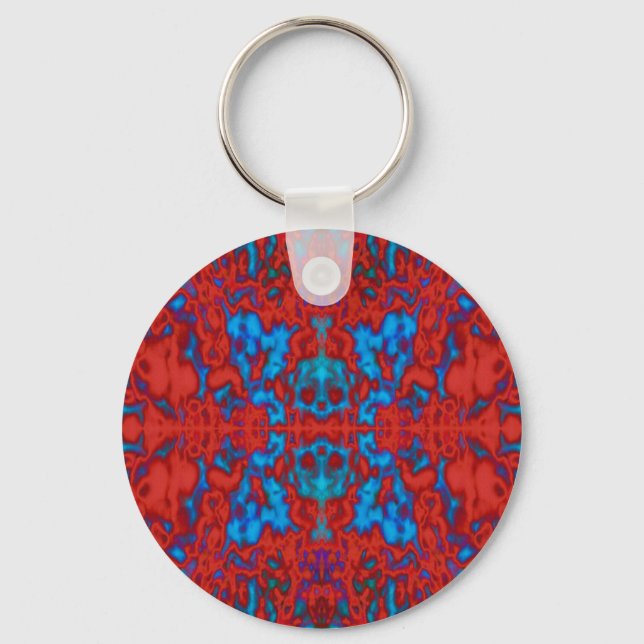 Psykedelisk kaleidoskop mönster nyckelring (Framsida)