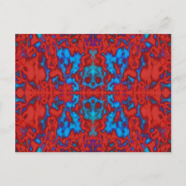 Psykedelisk kaleidoskop mönster vykort (Framsida)