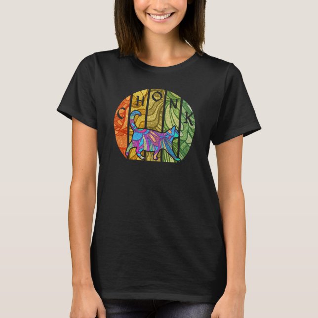 Psykedelisk katt - Trippy Kattdjur Art T Shirt (Framsida)