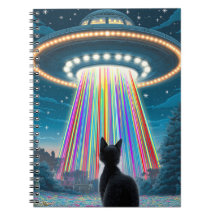 Psykedelisk katt & UFO | Funny Alien Abduction Art
