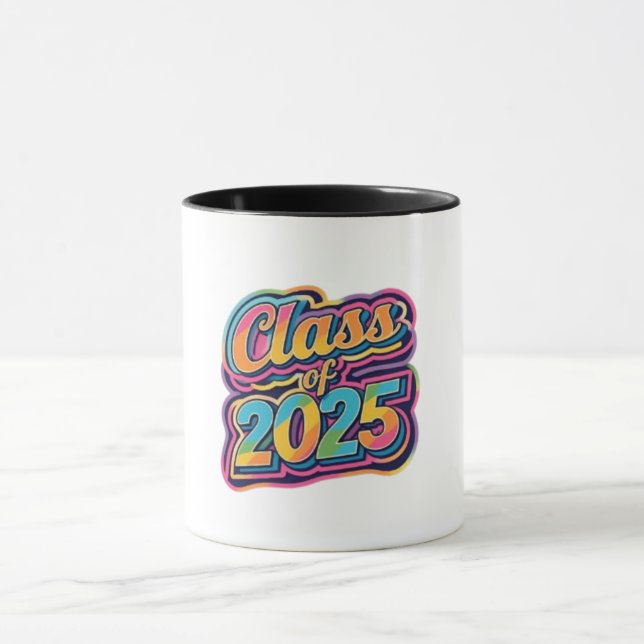 Psykedelisk klass för 2025 färgstark mugg (Center)