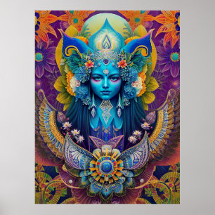 Psykedelisk konst, DMT-grafik, Surreal liggande Poster