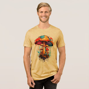 Psykedelisk konst - Groovy Mushroom-droppar T Shirt