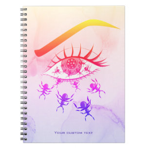 Psykedelisk Konstig Trippy Hippie Horror Anteckningsbok