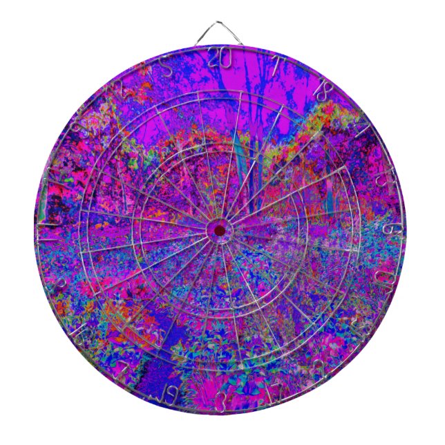 Psykedelisk Lila liggande Darttavla (Framsidan)