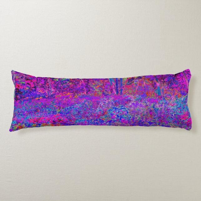 Psykedelisk Lila liggande Kroppskudde (Framsidan)