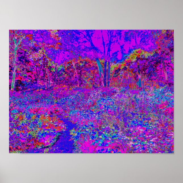 Psykedelisk Lila liggande Poster (Framsidan)
