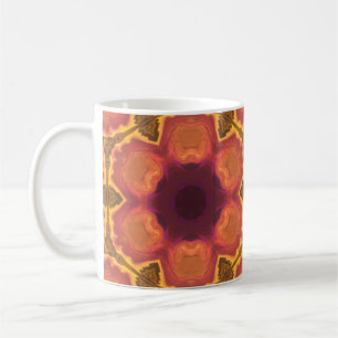 Psykedelisk Lila och Gult av höftbensin, Orange Kaffemugg