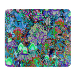 Psykedelisk Lila och Lime Green Garden Flowers