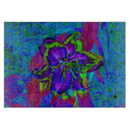 Psykedelisk Lila och Lime Green Lily Flower