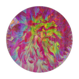 Psykedelisk Magenta och Gult Dahlia Flower