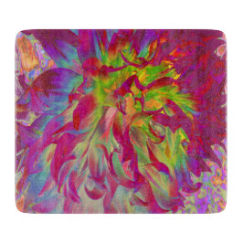 Psykedelisk Magenta och Gult Dahlia Flower