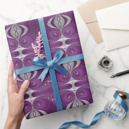 Psykedelisk Magenta Spiral Wrapping Papper Presentpapper