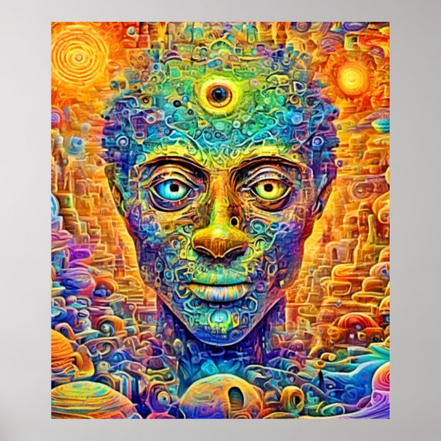 Psykedelisk mind Art Poster (Framsidan)