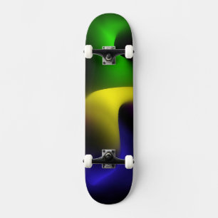 Psykedelisk Mörk Wave Mini Skateboard Bräda 18,5 Cm