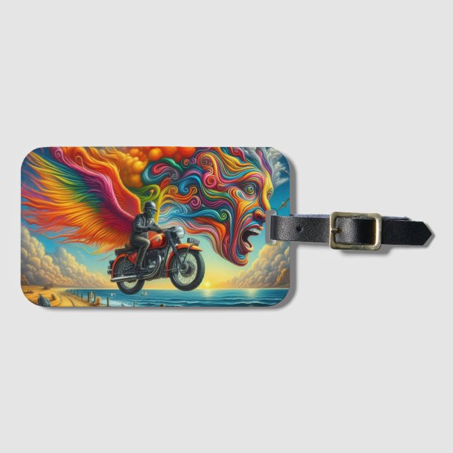 Psykedelisk motorcykel Dreamscape Bagagebricka (Framsida horisontal)