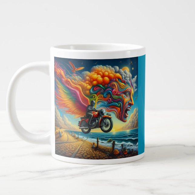 Psykedelisk motorcykel Dreamscape Jumbo Mugg (Vänster)