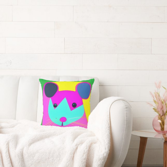 Psykedelisk mus på Nursery Kudde (Soffa)