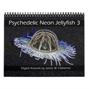 Psykedelisk Neon Jellyfish Kalender 3