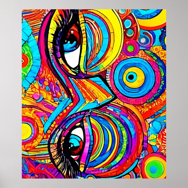 Psykedelisk Öga-vydesign Poster (Framsidan)