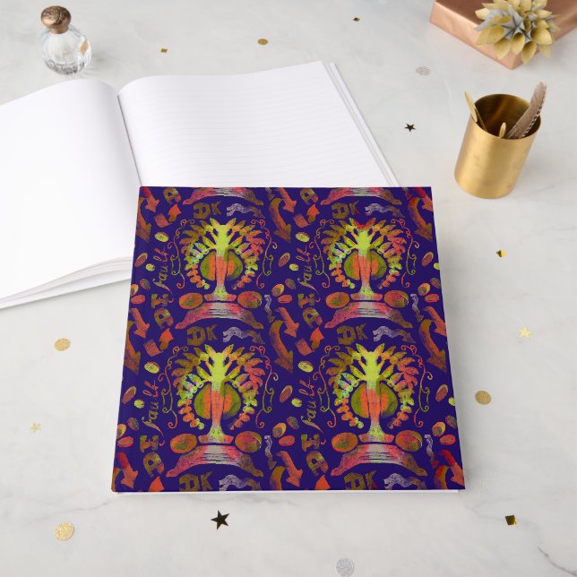 Psykedelisk orientalisk symmetrikonst Abstrakt Gästböcker (Framsidan öppen)