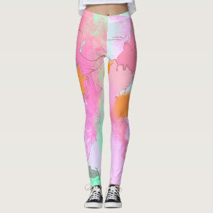 Psykedelisk orientalisk symmetrikonst Abstrakt Leggings