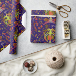 Psykedelisk orientalisk symmetrikonst Abstrakt Presentpapper