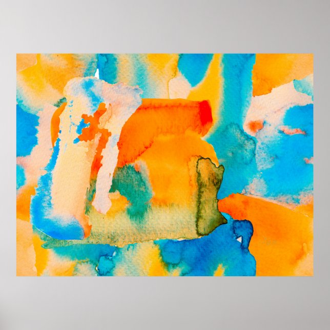 Psykedelisk Papper. Klassiskt blått och Lush Lava  Poster (Framsidan)