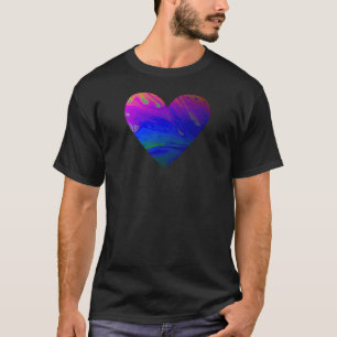 Psykedelisk Party Vätska Heart Tee