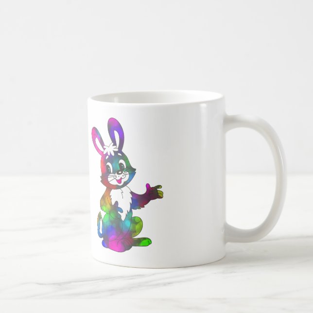 psykedelisk påskhare kaffemugg (Höger)