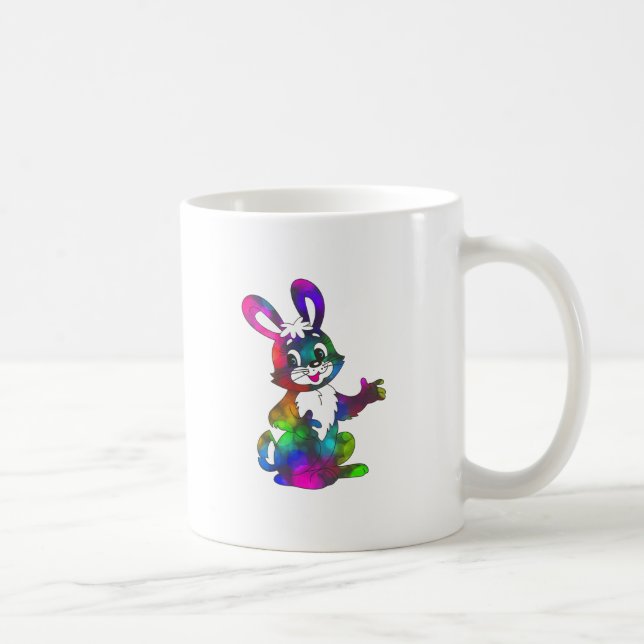 psykedelisk påskhare kaffemugg (Höger)