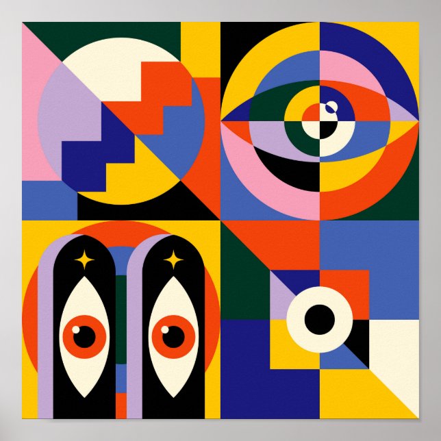 Psykedelisk pop Abstraction Poster (Framsidan)