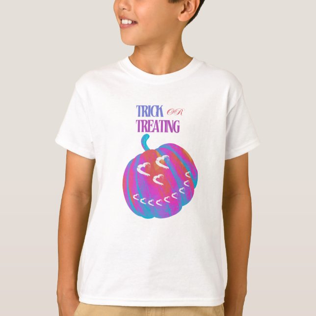 Psykedelisk Pumpkin Heart T-Shirt (Framsida)