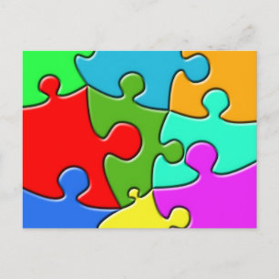 Psykedelisk puzzle vykort