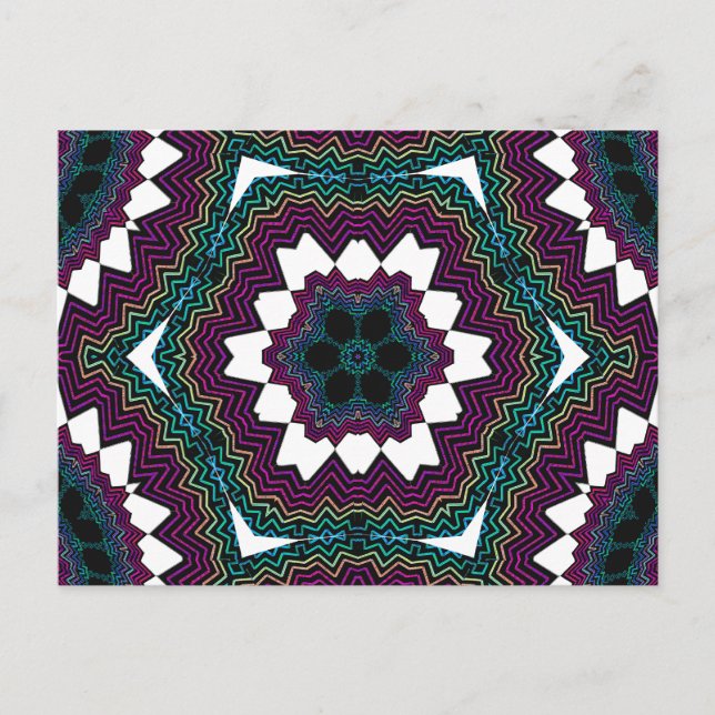 Psykedelisk radiell design: vykort (Framsida)