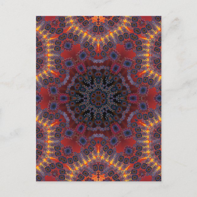 Psykedelisk radiell design: vykort (Framsida)