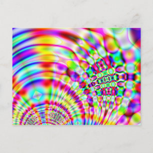 Psykedelisk regnbåge Hippy Sunrise Vykort