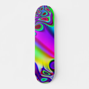 Psykedelisk regnbåge mini skateboard bräda 18,7 cm