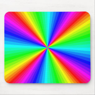 Psykedelisk regnbåge Sunburst Mousepad Musmatta