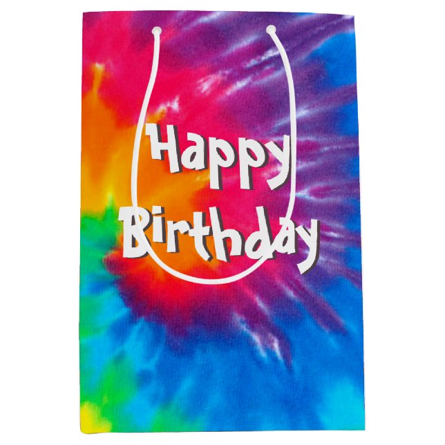Psykedelisk regnbåge Tie Dye Birthday (Framsidan)