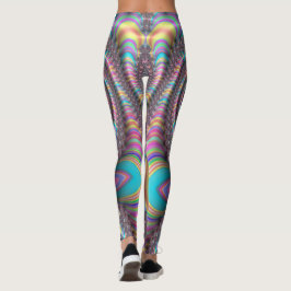 Psykedelisk regnbåge Unicorn Nautilus 3D Fractal Leggings